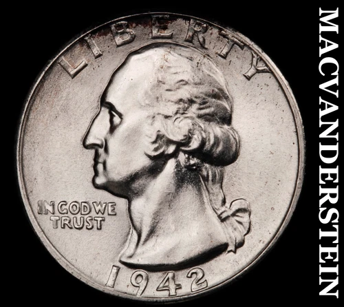 1942-D Washington Quarter- Choice Gem Brilliant Uncirculated++++ Luster #G6720