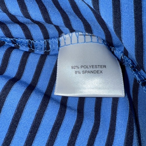 Peter Millar Crown Crafted Performance Golf Polo Blue Stripe Medium Skokie CC - Picture 7 of 8