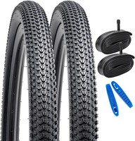 YunSCM 2 StüCk Faltbare 24 Zoll Fahrradreifen 24X1.95 Mit 2 StüCk Av32Mm