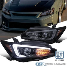 Smoke Projector Headlights Fits 2011-2013 Scion tC LED Bar Signal Lamps 11-13