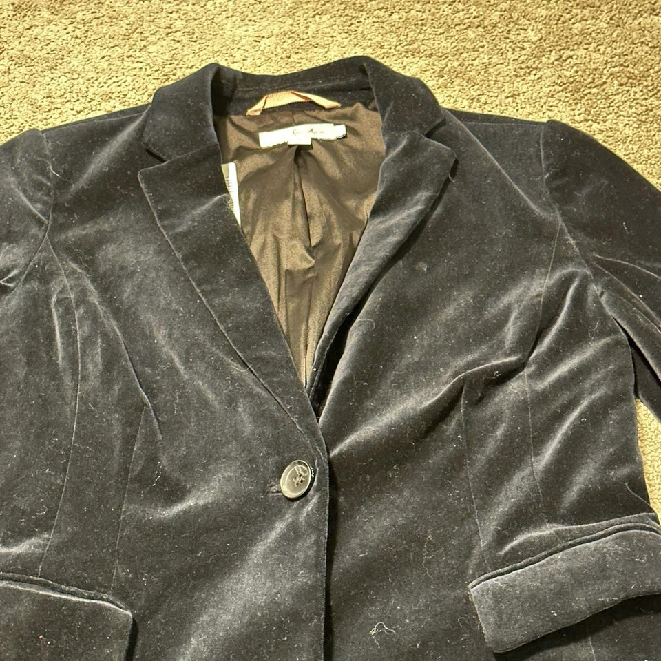 Boden женщин 8 США Blazer бархата с подкладкой карманы темно-синий - Изображение 3 из 4