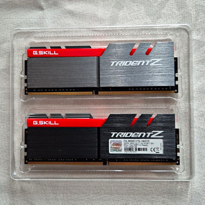 G.Skill Trident Z 16GB (2x8GB) DDR4-3600 CL17 F4-3600C17D-16GTZ Samsung B-Die
