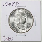 1948-D 50C Franklin Half Dollar in Choice BU Condition #6459