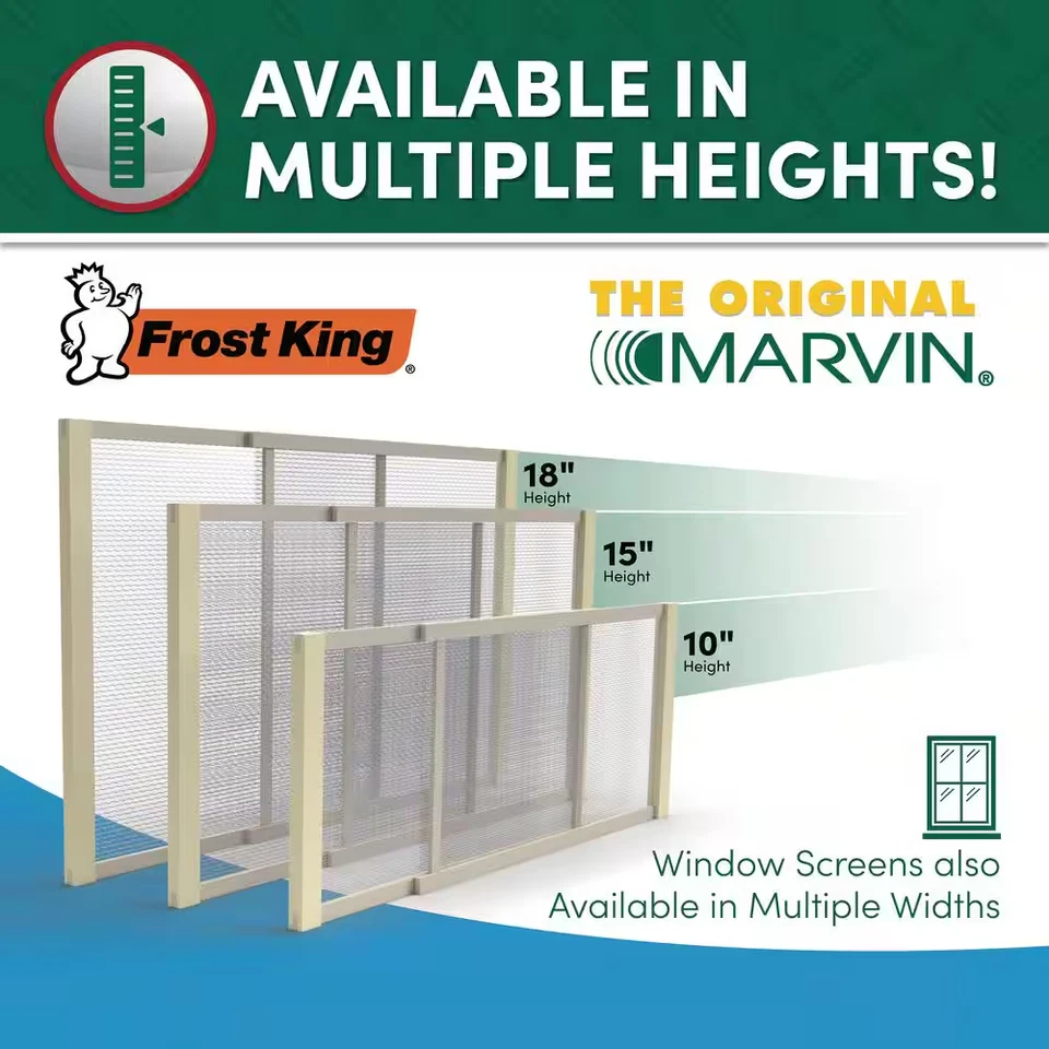 21 - 37 In. W X 18 In. H Clear Wood Frame Adjustable Window Screen - Image 4 of 4