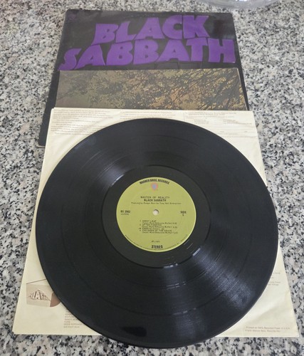 BLACK SABBATH Master Of Reality w/ Poster 1971 WB Green Label Ozzy Osbourne VG - Picture 5 of 10
