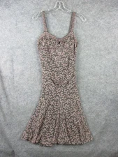 Max Studio Special Edition Dress Women XS Black Silk Flower chiffon Lined Floral