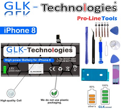 GLK-Technologies Akku für Apple iPhone 8 8G A1905 A1863 A1906 Batterie NEU PRO
