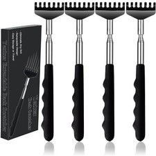 4 Pack Back Scratcher Extendable Metal Portable Back Scratcher for Men Women