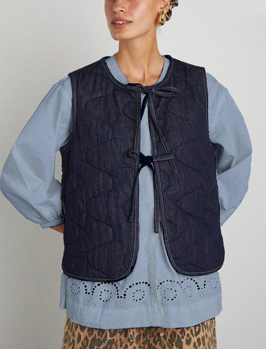 Damson Madder Tily Gilet Indigo Denim