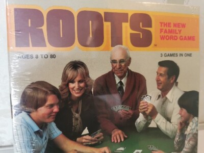 Roots Vintage Spiel 1978 Roots Word Card Familie 3 Spiele in einem Neu Sealed 