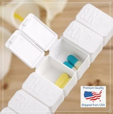 7 Day Tablet Pill Box Holder Weekly Medicine Storage Organizer Container Case 5"