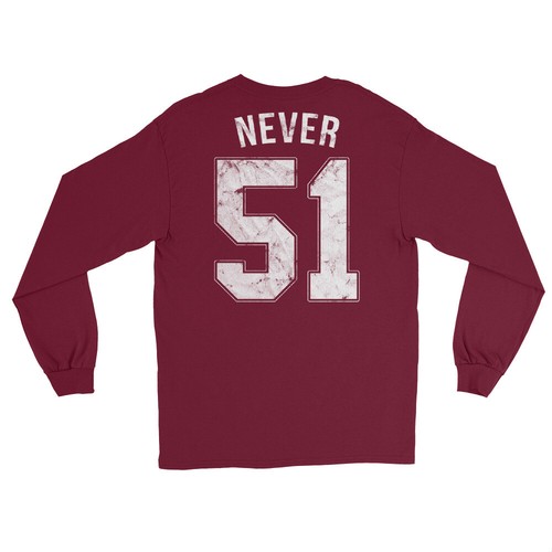 Canada Elbows Up Never 51 Long Sleeve T-Shirt, Canadian Pride Tee, Back Print - Picture 8 of 14