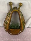 Vintage Western Horse Collar Wall Pocket Glazed Ceramic Wall Decor Unique