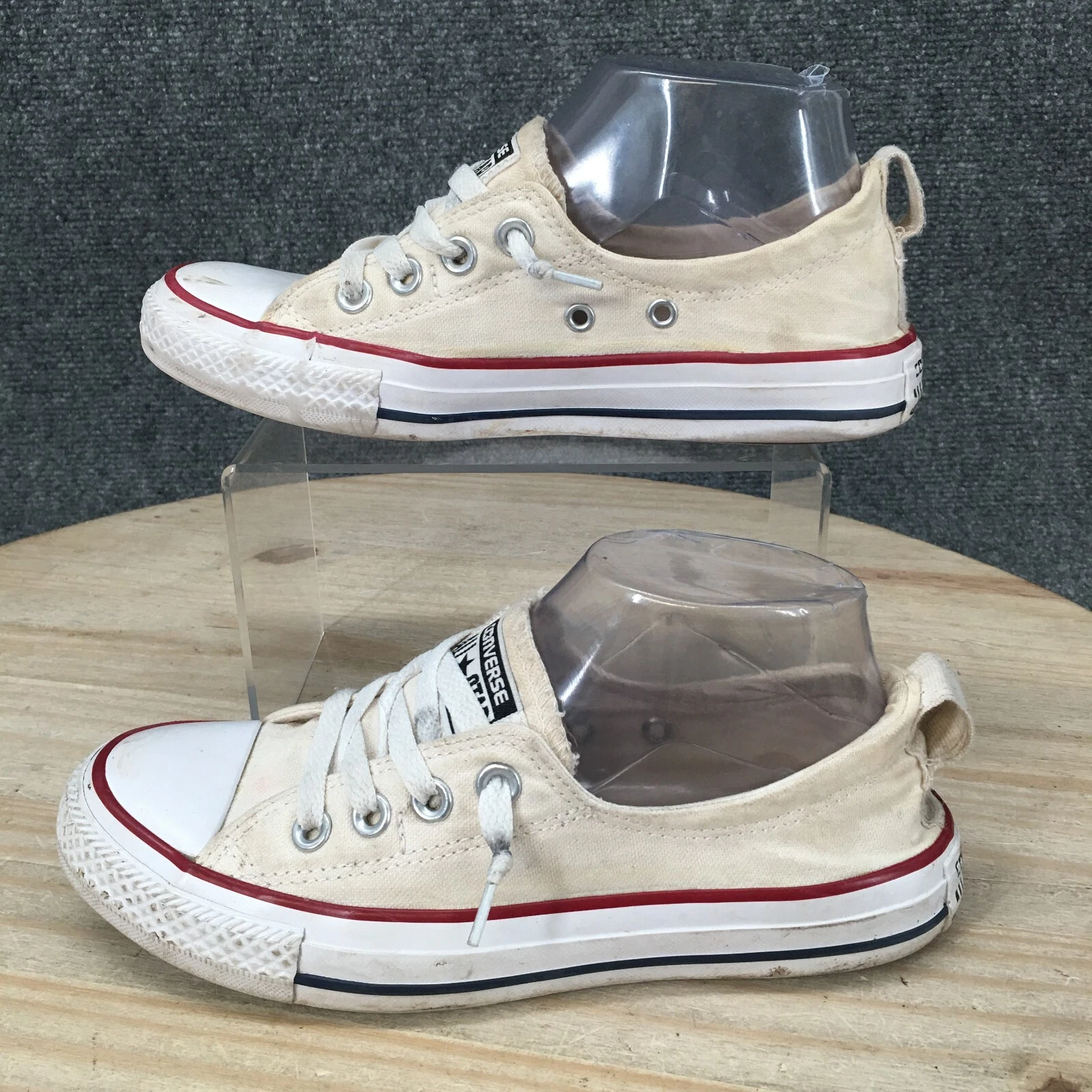 Scarpe Converse donna 6 CTAS Shoreline sneakers punta cappuccio 537084F tela bianca