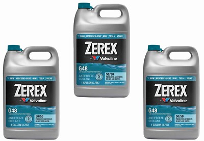 3 Gallon Engine Coolant/Antifreeze ZEREX G48 Formula BLUE 50/50 Pre-diluted HOAT