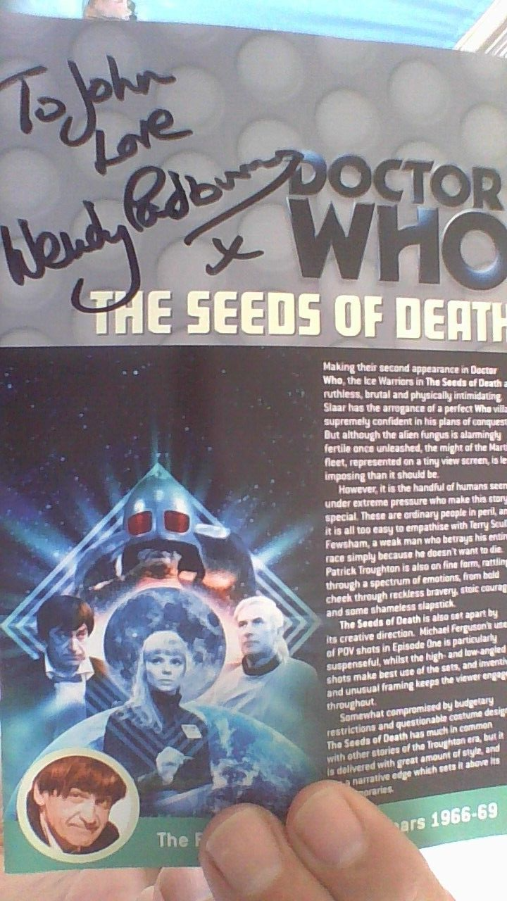 Doctor Who - The Seeds Of Death (DVD)  INSERT -  signed autograph WENDY PADBURY