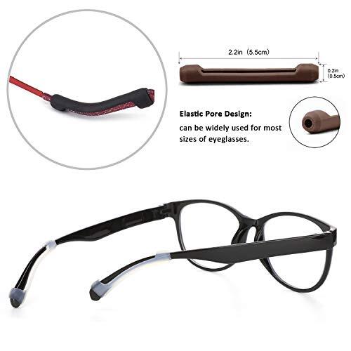 Benvo 12 Pairs Eyeglasses Retainers Silicone Glasses Temple Holders Anti-slip