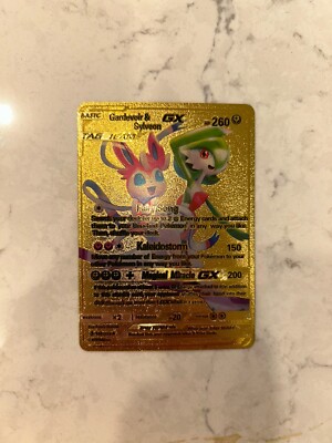 Gardevoir & Sylveon GX 130/234 TAG TEAM Pokemon Gold Foil Fan Art