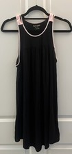 Kate Spade Black With Pink Bow Ruffle Chemise Sleep Dress Sz S