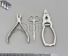 Set Of 3 Cantilever Toe Nail Nipper Iris Curved Podiatry Chiropody Instru,BTS-88