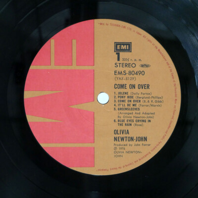 OLIVIA NEWTON-JOHN COME ON OVER TOSHIBA EMS80490 JAPAN OBI VINYL