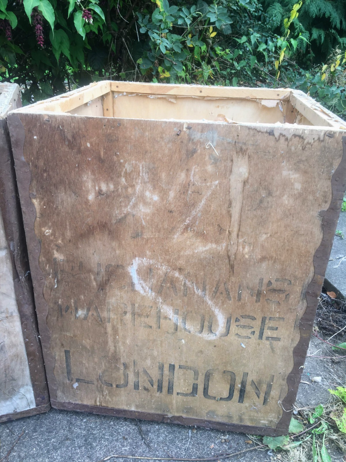 2 x Vintage Wooden Tea Chest Coffee Table Shop Display Antique