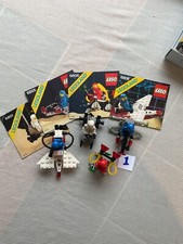 4 vintage space lego vehicles, men & manuals 1980’s
