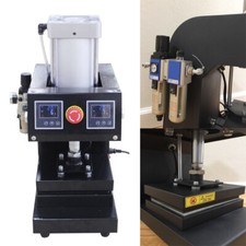 Dual Heated Heat Press Machine 5 Ton Pressure Auto Open 10cm x 15cm 4"x6" 