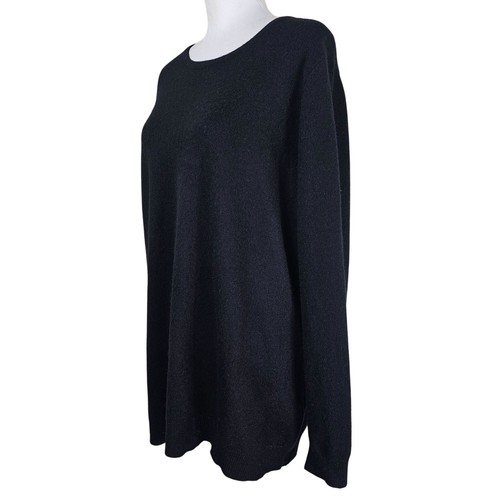 Charter Club Womens Black Cashmere/ Wool Blend Sweater Sz 3X Soft Quiet Luxury - Picture 2 of 8