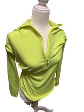 Womens Nike Pro Thermal Green Neon Running Jacket Size Large. Dri-Fit. NWOT.