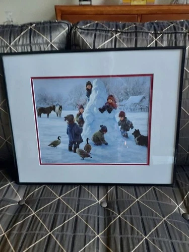 2001 ROBERT DUNCAN ORIGINAL PRINT "OUR GIANT" FRAMED & MATTED PRISTINE CONDITION