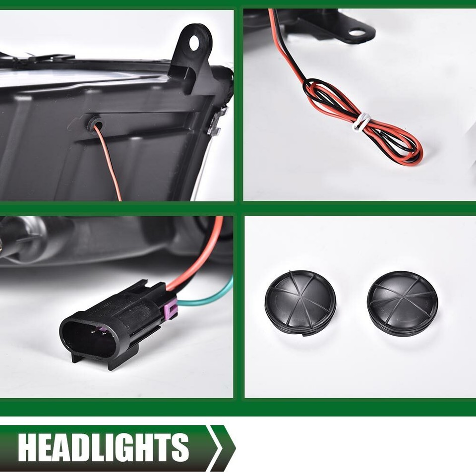 Fit For 09-18 Ram 1500 2500 3500 Black Housing LED DRL Projector Headlights - Foto 8