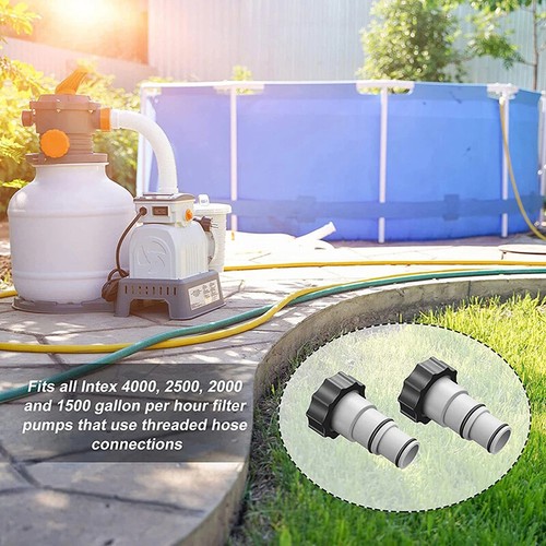 Poolschlauchadapter mit Kragen Gewindeanschluss Pumpen Wartung DE - Picture 12 of 12