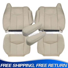Fits 2003-2006 Cadillac Escalade Both Driver & Passenger Leather Seat Cover Tan