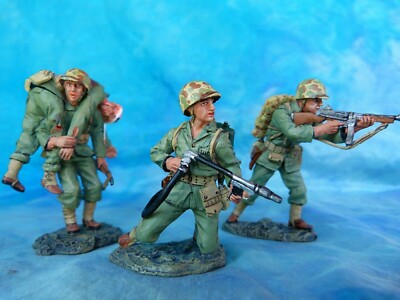 King & Country IWJ022 Iwo Jima - 4 Soldats Américains 1/32 - Sans Boîte (2005)