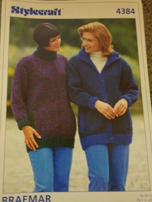 Stylecraft Knitting Pattern 4384 Braemar Jackets 30-44''