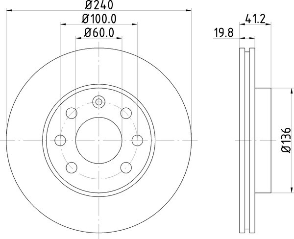 2x Mintex Discs Front fits Vauxhall Corsa 1.2 Twinport Chevrolet Montana 1.4