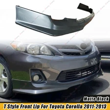 For 11-13 Toyota Corolla TR-D Style Matte Black Front Bumper Lip Chin Spoiler