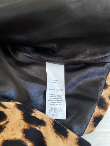 Gap Kids Girls 5 5T Animal Print Jacket Dressy Coat Gold Buttons Excellent - Picture 10 of 11