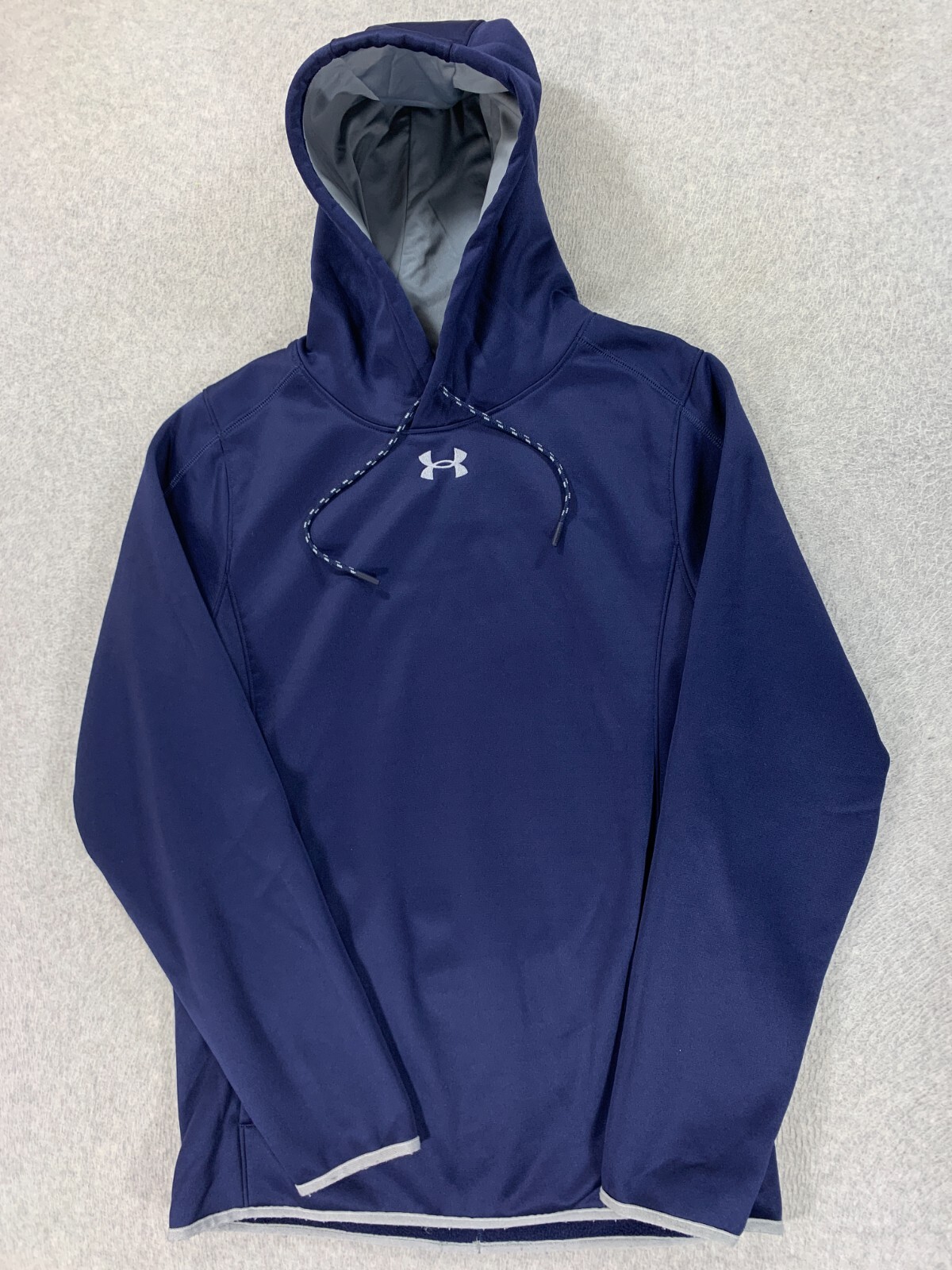 Under Armour Cold Gear Loose Fit Hoodie Sweatshirt (Men's Small) Blue
