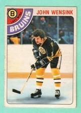 (1) JOHN WENSINK 1978-79 O-PEE-CHEE # 133 BRUINS ROOKIE VG  CARD (K8203)