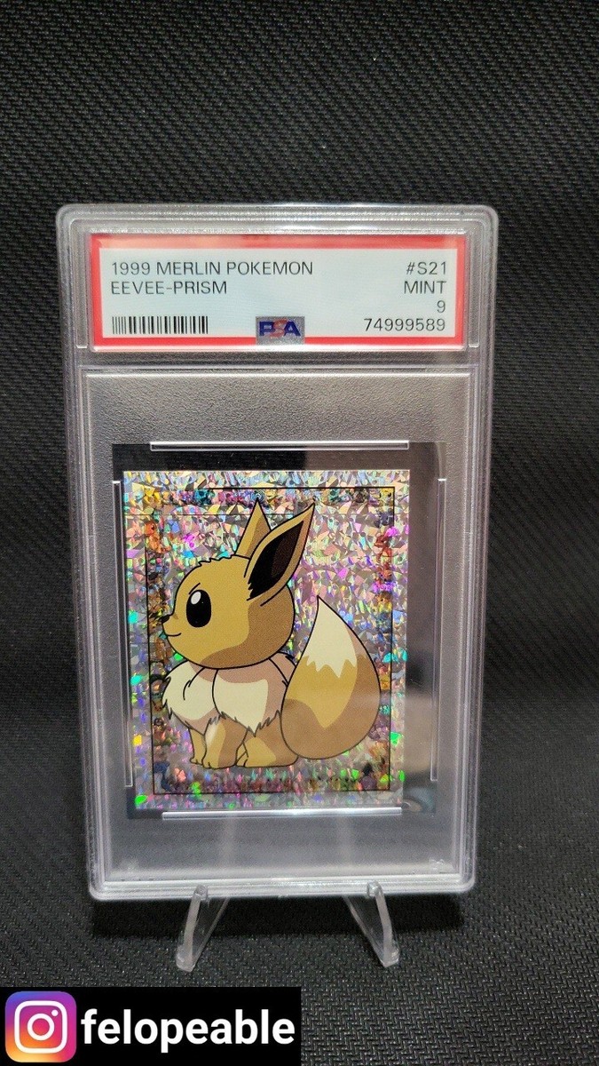 PSA 9 1999 EEVEE #S21 POKEMON MERLIN PRISM STICKERS | eBay