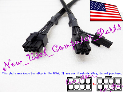   12'' Custom Asus TUF Gaming 8-Pin to (6+2) Pin PCI-E Power Supply Cable
