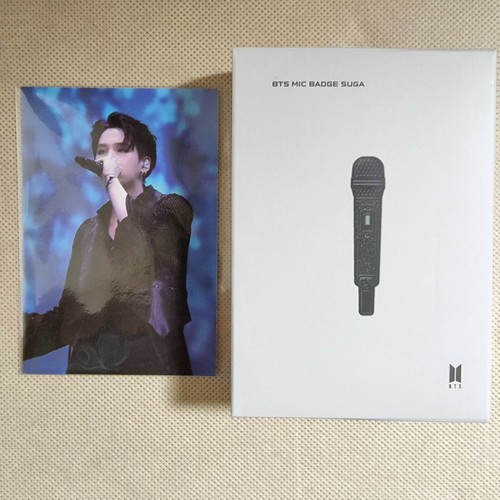 [BTS] BTS HYBE INSIGHT Visitor Only BTS MIC BADGE + PHOTOCARD - Picture 7 of 45