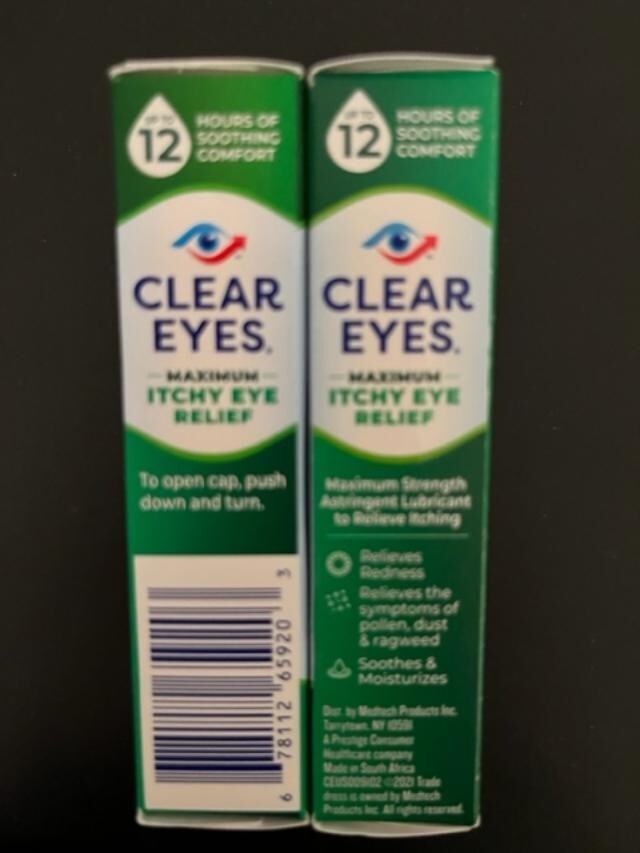 Clear Eyes Maximum Itchy Eye Relief Drops 0.5OZ Bottle up to 12 Hours