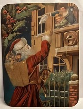 Christmas Decor Holiday VINTAGE STYLE Die Cut Cardboard 4.5 X 6
