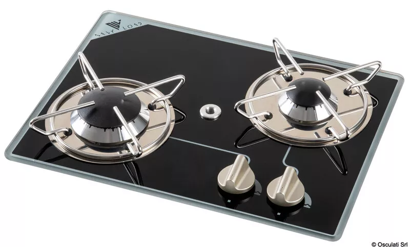 Two ring top gas hob