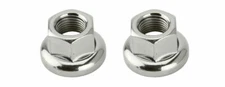 NEW! TRACK HUB AXLE NUT USED FOR REAR WHEEL (SIZE 10X1MM) IN CHROME SOLD BY PAIR