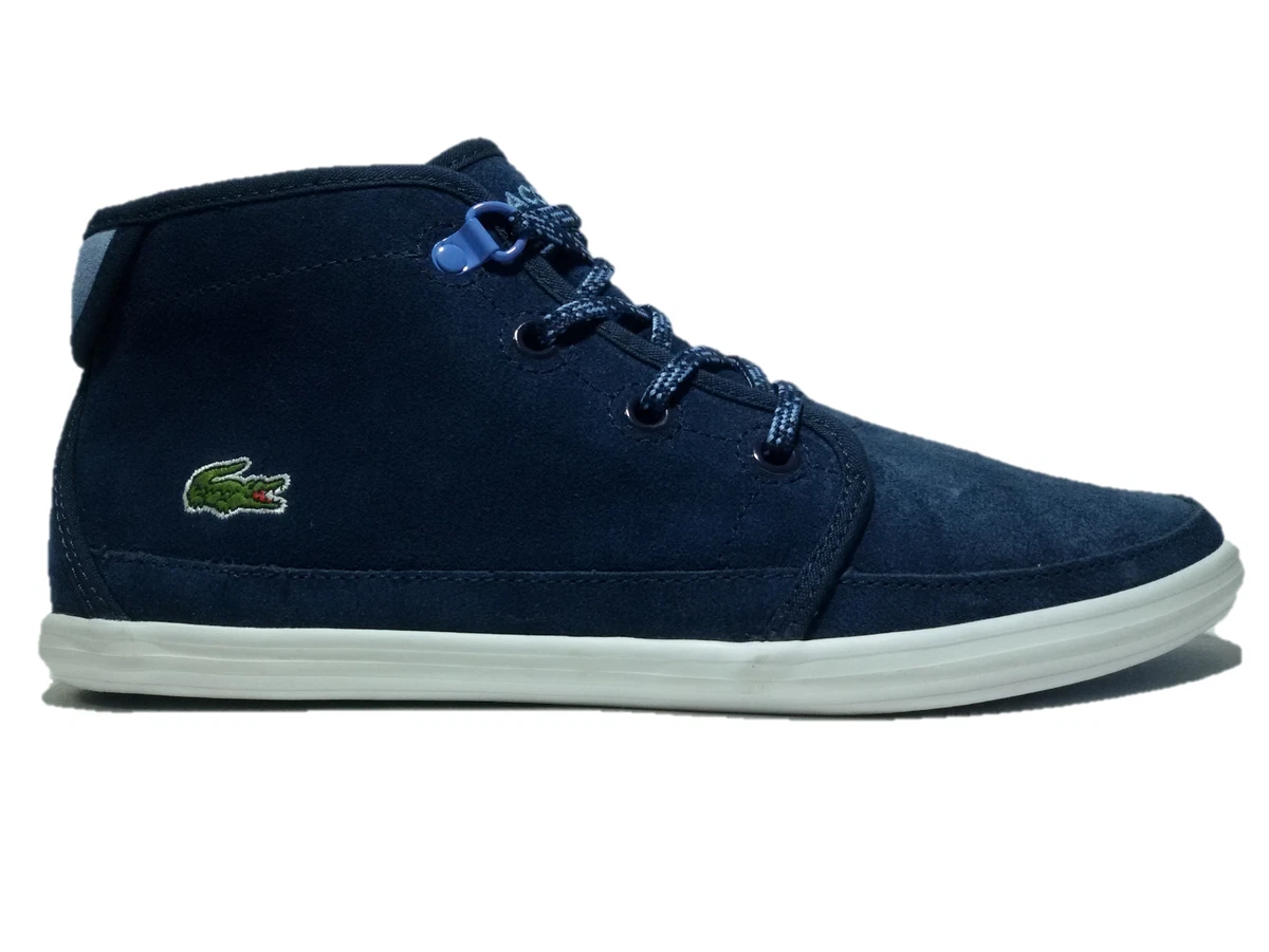 LACOSTE SCARPE ALTE DONNA SNEAKERS CAMOSCIO BLU SHOES CASUAL ZIANE CHUKKA