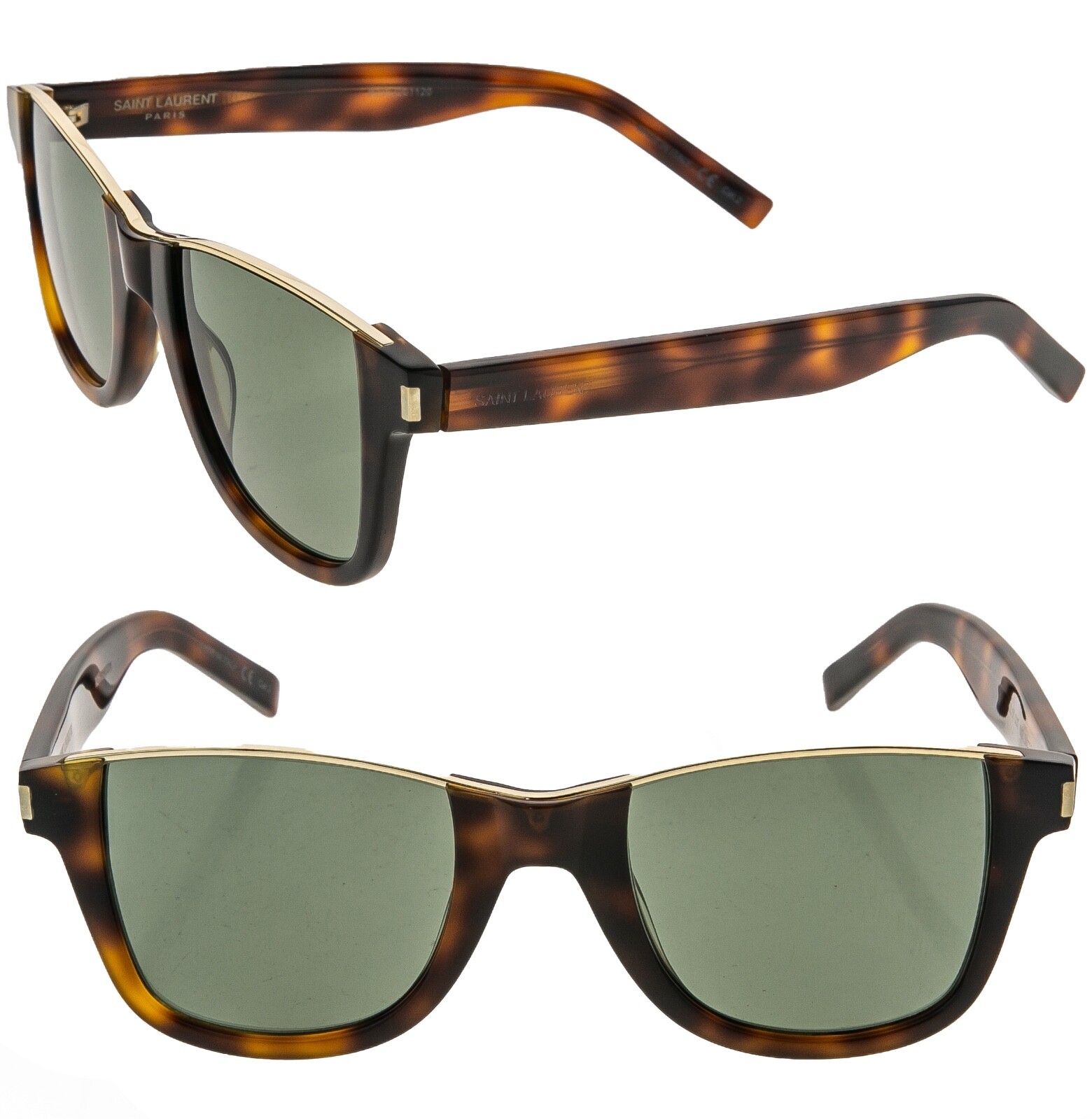Occhiali da sole unisex SAINT LAURENT CUT AWAY SL 51 SL51 marrone verde avana 002
